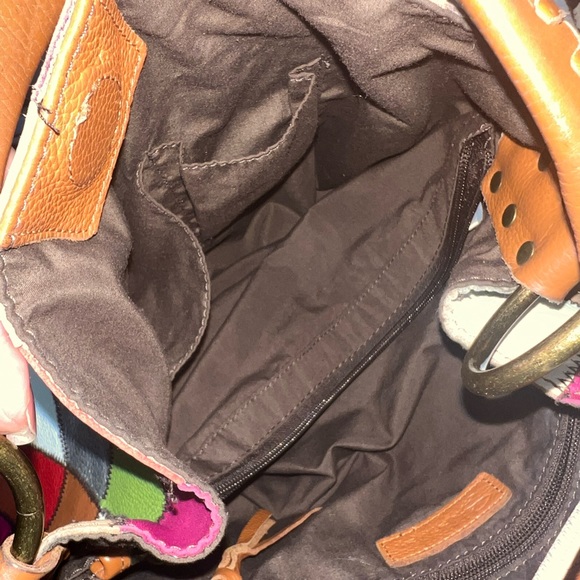 Stella And Max Patchwork Leather
Shoulder Bag Satchel
. 12” deep, 15” wide - Picture 4 of 6